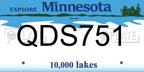QDS751 Minnesota License Plate