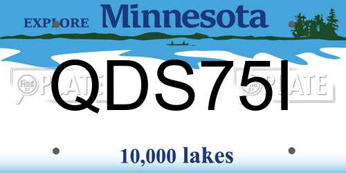 QDS75I Minnesota License Plate