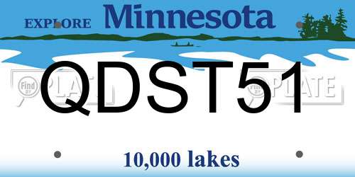 QDST51 Minnesota License Plate
