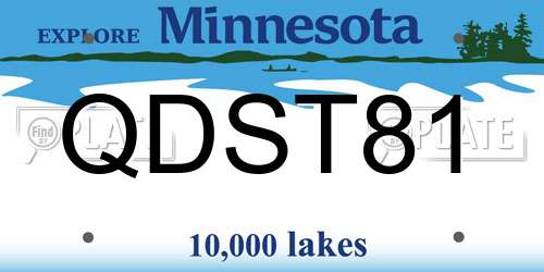 QDST81 Minnesota License Plate