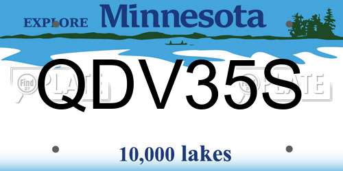 QDV35S Minnesota License Plate