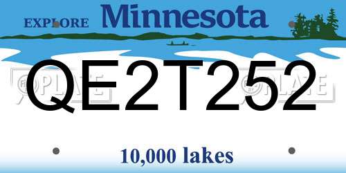 QE2T252 Minnesota License Plate