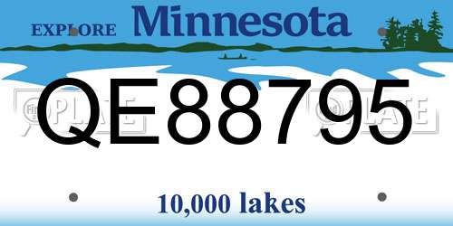 QE88795 Minnesota License Plate