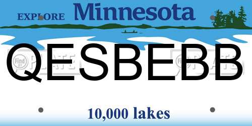 QESBEBB Minnesota License Plate