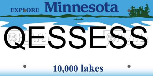 QESSESS Minnesota License Plate