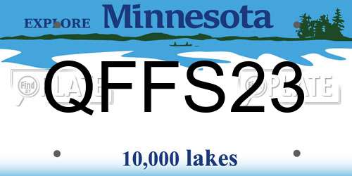 QFFS23 Minnesota License Plate