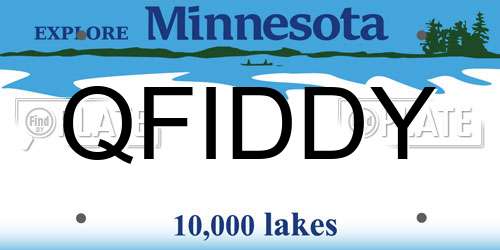 QFIDDY Minnesota License Plate