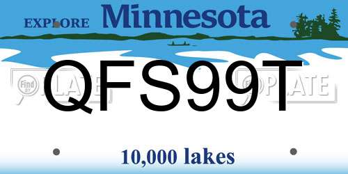 QFS99T Minnesota License Plate