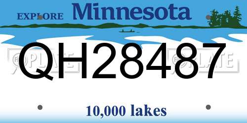 QH28487 Minnesota License Plate
