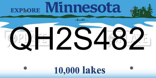 QH2S482 Minnesota License Plate