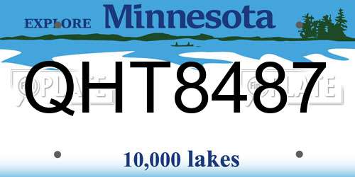 QHT8487 Minnesota License Plate