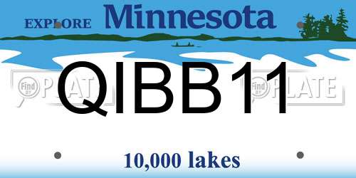 QIBB11 Minnesota License Plate