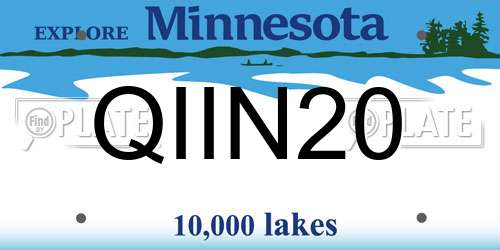 QIIN20 Minnesota License Plate