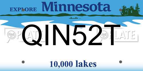 QIN52T Minnesota License Plate