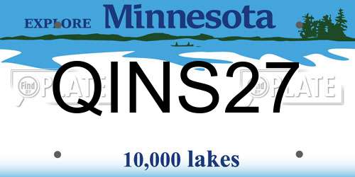 QINS27 Minnesota License Plate