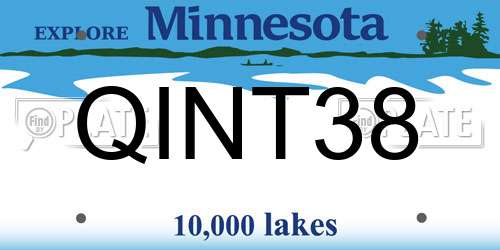 QINT38 Minnesota License Plate