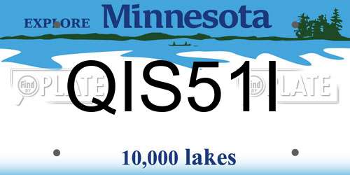QIS51I Minnesota License Plate