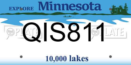 QIS811 Minnesota License Plate