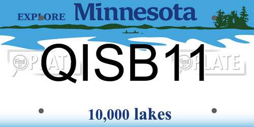 QISB11 Minnesota License Plate