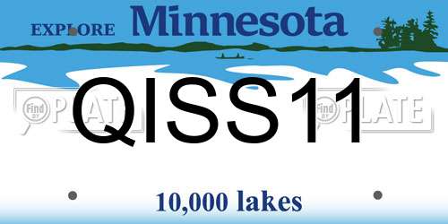 QISS11 Minnesota License Plate