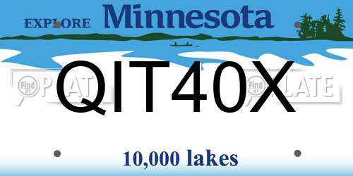 QIT40X Minnesota License Plate