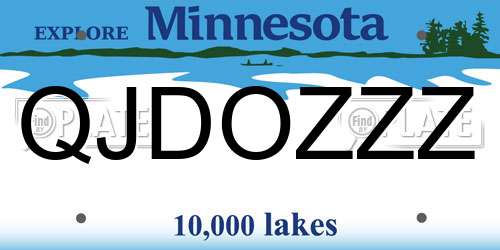 QJDOZZZ Minnesota License Plate