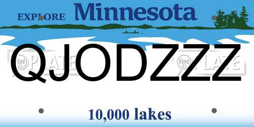 QJODZZZ Minnesota License Plate