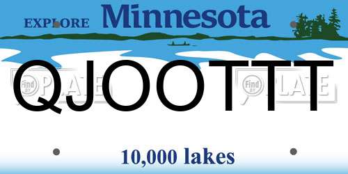 QJOOTTT Minnesota License Plate