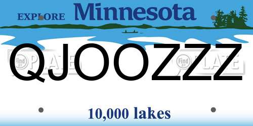QJOOZZZ Minnesota License Plate
