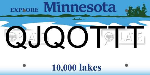 QJQOTTT Minnesota License Plate