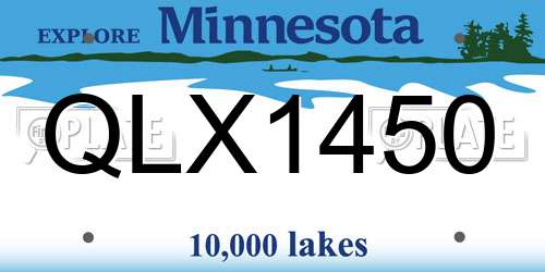QLX1450 Minnesota License Plate