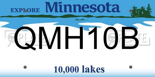 QMH10B Minnesota License Plate