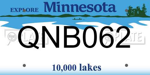 QNB062 Minnesota License Plate