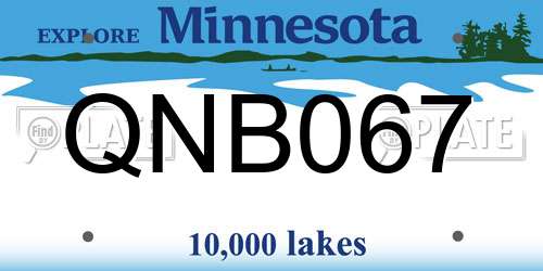 QNB067 Minnesota License Plate
