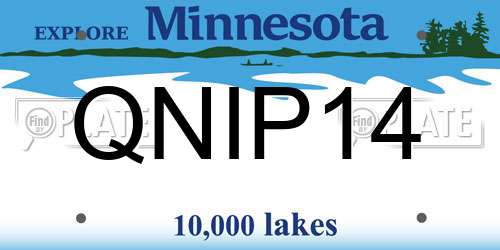 QNIP14 Minnesota License Plate