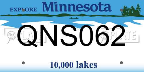 QNS062 Minnesota License Plate