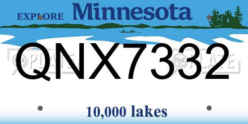 QNX7332 Minnesota License Plate