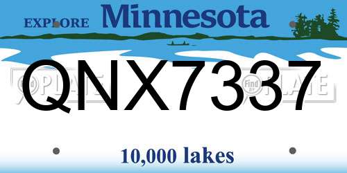 QNX7337 Minnesota License Plate