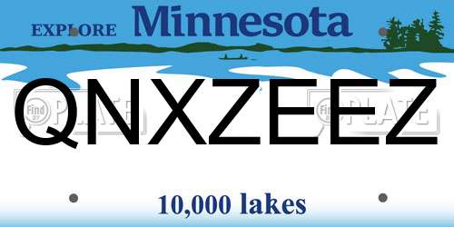 QNXZEEZ Minnesota License Plate