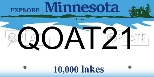 QOAT21 Minnesota License Plate