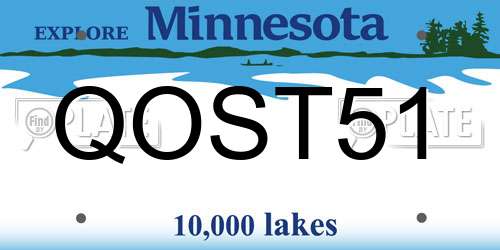 QOST51 Minnesota License Plate