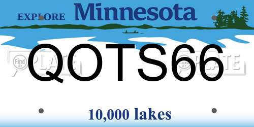 QOTS66 Minnesota License Plate