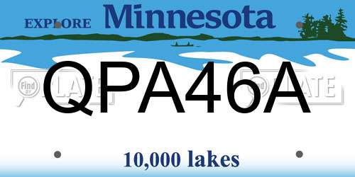 QPA46A Minnesota License Plate