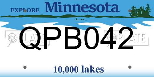 QPB042 Minnesota License Plate