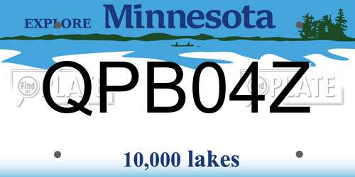 QPB04Z Minnesota License Plate