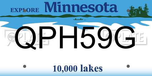 QPH59G Minnesota License Plate