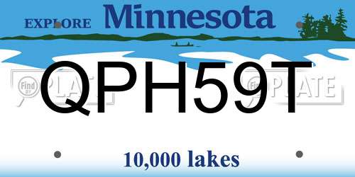 QPH59T Minnesota License Plate