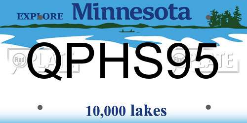 QPHS95 Minnesota License Plate