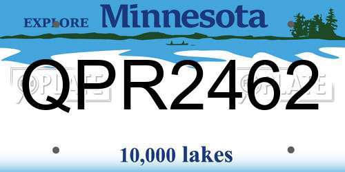 QPR2462 Minnesota License Plate