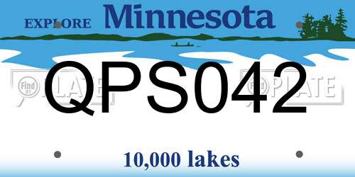 QPS042 Minnesota License Plate